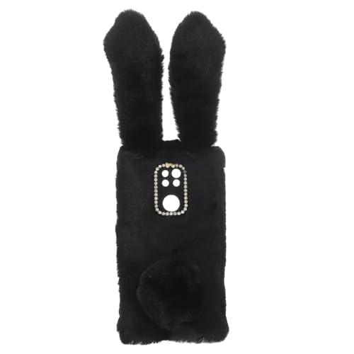DECORNIJIA Weiche Mobiltelefonhülle Schutz Der Telefonabdeckung Handy Abdeckung Flauschige Handyhülle Plüschige Handyhülle Smartphone-hülle Weichere Handyhülle Black von DECORNIJIA