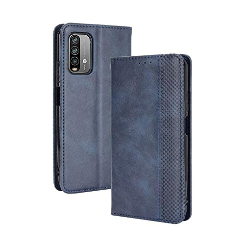 DEDUX Flip Hülle für Xiaomi Redmi 9T, Retro Leder Brieftasche Abdeckung Magnetverschluss Folio Ständer Kartensteckplätze Handyhülle. Blau DEDUX Flip Hülle für Xiaomi Redmi 9T, Retro Leder Brieftasche Abdeckung Magnetverschluss Folio Ständer Kartensteckplätze Handyhülle. Blau von DEDUX