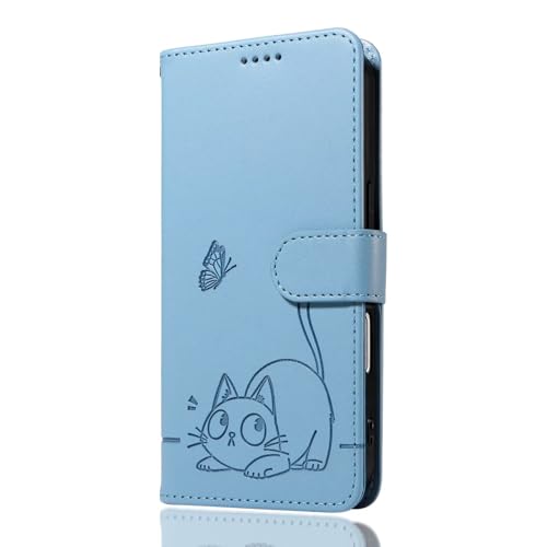 DEDUX Handyhülle für Honor 400 Pro 5G Hülle, Geprägt Süß Katze Schmetterling Motiv, Prämie Lederoptik Case mit Magnetverschluss, Elegante Schutzhülle. Blau DEDUX Handyhülle für Honor 400 Pro 5G Hülle, Geprägt Süß Katze Schmetterling Motiv, Prämie Lederoptik Case mit Magnetverschluss, Elegante Schutzhülle. Blau von DEDUX