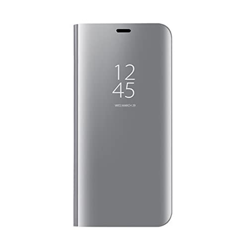 DEDUX Xiaomi Redmi Note 13 Pro Plus 5G / Redmi Note 13 Pro+ 5G Clear View Stand Case, Handyhülle Tasche Flip Schutzhülle für Xiaomi Redmi Note 13 Pro Plus 5G / Redmi Note 13 Pro+ 5G, Silber von DEDUX