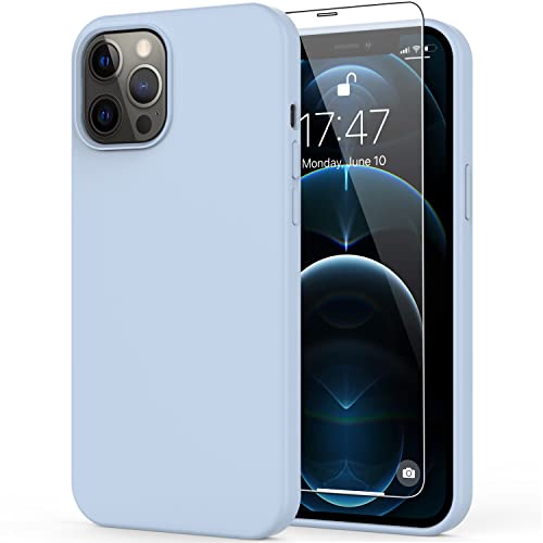 DEENAKIN Kompatibel mit iPhone 12 Pro Max Handyhülle mit Displayschutzfolie, weiches Silikongel-Gummi, stoßfeste Schutzhülle für iPhone 12 Pro Max 6,7 Zoll, Hellblau DEENAKIN Kompatibel mit iPhone 12 Pro Max Handyhülle mit Displayschutzfolie, weiches Silikongel-Gummi, stoßfeste Schutzhülle für iPhone 12 Pro Max 6,7 Zoll, Hellblau von DEENAKIN