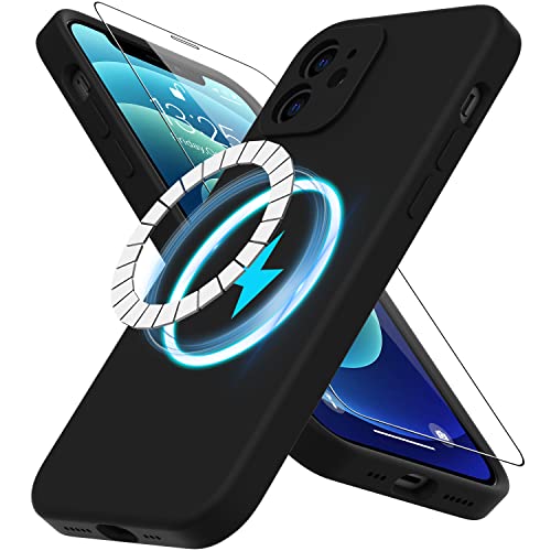 DEENAKIN Schutzhülle für iPhone 11, Silikon, mit Displayschutzfolie, kompatibel mit MagSafe, Kameraschutz, schmale Passform, magnetische Handyhülle, 6,1 Zoll (15,5 cm), für Männer, Frauen, Mädchen, von DEENAKIN