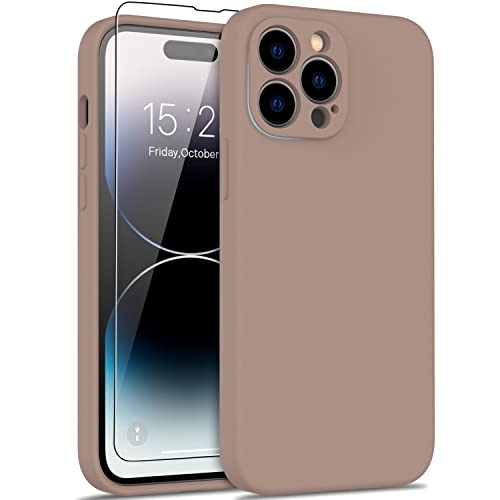 DEENAKIN Schutzhülle für iPhone 14 Pro mit Displayschutzfolie, verbessert den Kameraschutz, weiches, flexibles Silikongel-Gummi, Bumper-Abdeckung, Schutzhülle für iPhone 14 Pro 6.1 Zoll, Hellbraun DEENAKIN Schutzhülle für iPhone 14 Pro mit Displayschutzfolie, verbessert den Kameraschutz, weiches, flexibles Silikongel-Gummi, Bumper-Abdeckung, Schutzhülle für iPhone 14 Pro 6.1 Zoll, Hellbraun von DEENAKIN