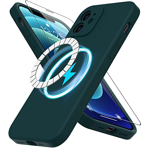 DEENAKIN Schutzhülle für iPhone 11, Silikon, mit Displayschutzfolie, kompatibel mit MagSafe, Kameraschutz, schmale Passform, magnetische Handyhülle, 6,1 Zoll (15,5 cm), für Damen und Mädchen, von DEENAKIN