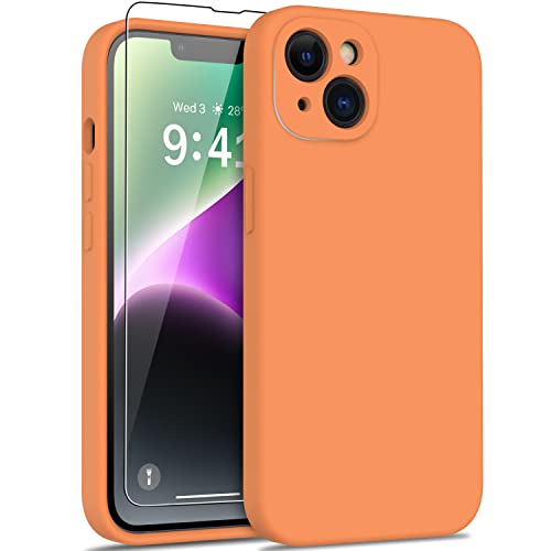 DEENAKIN iPhone 14 Plus Hülle mit Displayschutzfolie, verbesserte Kameraabdeckung, bestandene 4.8 m Fallgetestet, Schutzhülle für iPhone 14 Plus 6.7 Zoll (17 cm), Papaya-Orange von DEENAKIN
