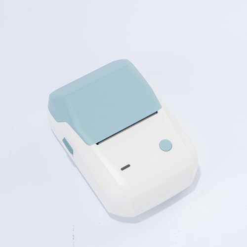 DEEPIN B1 Etikettendrucker mit 1 Rolle Starterband, Bluetooth Selbstklebendes Etikettiergerät, Beschriftungsgerät Druckgröße 20-50mm Kompatibel mit iOS und Android für Zuhause, Büro (Hellblau) von DEEPIN