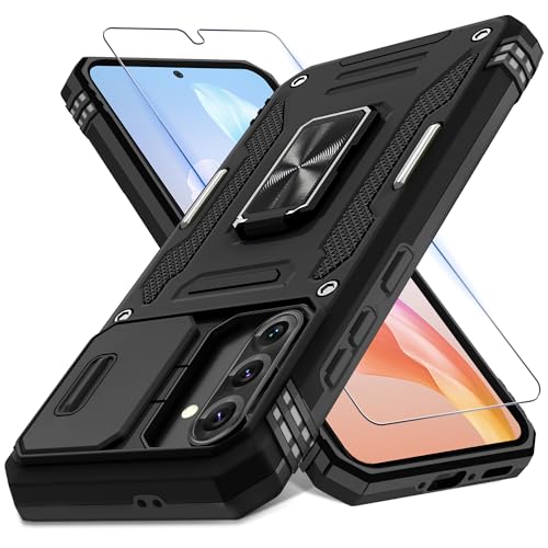 DEERLAMN Schutzhülle für Samsung Galaxy A36 5G, Galaxy A56, mit Schiebe-Kamera-Abdeckung und Displayschutzfolie, drehbarer Ringständer, Militärqualität, stoßfeste Schutzhülle, Schwarz DEERLAMN Schutzhülle für Samsung Galaxy A36 5G, Galaxy A56, mit Schiebe-Kamera-Abdeckung und Displayschutzfolie, drehbarer Ringständer, Militärqualität, stoßfeste Schutzhülle, Schwarz von DEERLAMN