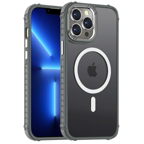 DEERLAMN Starke magnetische Schutzhülle für iPhone 13 Pro Max, kompatibel mit Magsafe, militärischer Schutz, durchscheinend, matt, schlank, stoßfest, Schutzhülle für Damen, Herren, Waldgrau DEERLAMN Starke magnetische Schutzhülle für iPhone 13 Pro Max, kompatibel mit Magsafe, militärischer Schutz, durchscheinend, matt, schlank, stoßfest, Schutzhülle für Damen, Herren, Waldgrau von DEERLAMN
