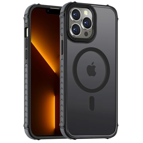 DEERLAMN Starke magnetische Schutzhülle für iPhone 13 Pro Max, kompatibel mit Magsafe, militärischer Schutz, durchscheinend, matt, schlank, stoßfest, Schutzhülle für Damen, Herren, Waldschwarz DEERLAMN Starke magnetische Schutzhülle für iPhone 13 Pro Max, kompatibel mit Magsafe, militärischer Schutz, durchscheinend, matt, schlank, stoßfest, Schutzhülle für Damen, Herren, Waldschwarz von DEERLAMN