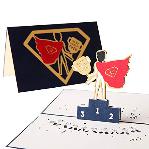 DEESOSPRO® 3D Pop Up [Geburtstagskarte] [Grußkarte] [Jubiläumskarte] mit Kreativem Papierschnittmuster, Geschenk für Papa Geburtstag, Weihnachten, Vatertag (Super Dad) von DEESOSPRO