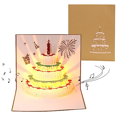 DEESOSPRO 3d Geburtstagskarten mit Musik, 3D Pop Up Karte Geburtstag mit Musik für Ihre Verwandten, Freunde und Liebhaber Special, 3D Geschenkkarte Geburtstag mit Schönen Papier-Cut DEESOSPRO 3d Geburtstagskarten mit Musik, 3D Pop Up Karte Geburtstag mit Musik für Ihre Verwandten, Freunde und Liebhaber Special, 3D Geschenkkarte Geburtstag mit Schönen Papier-Cut von DEESOSPRO