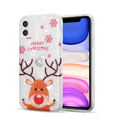 DEFBSC Handyhülle für iPhone 12 / iPhone 12 Pro, Niedlicher Hirsch Muster Christmas Handyhülle Weihnachten Thema Cartoon Muster Handyhülle Weiche TPU Stoßfeste Schutzhülle - Hirsch DEFBSC Handyhülle für iPhone 12 / iPhone 12 Pro, Niedlicher Hirsch Muster Christmas Handyhülle Weihnachten Thema Cartoon Muster Handyhülle Weiche TPU Stoßfeste Schutzhülle - Hirsch von DEFBSC