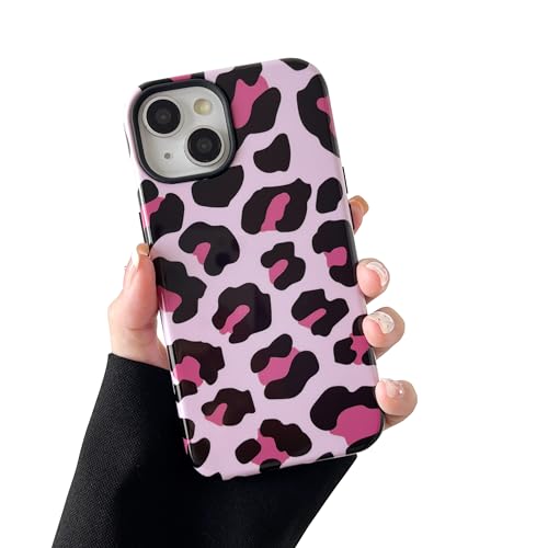 DEFBSC Hülle für iPhone 15, Niedlicher Rosa Leopard Drucken Ästhetische Trendige Muster Schlank Langlebig Stoßfest Hybrid Hart Zurück Handyhülle, Gepard/Glanz DEFBSC Hülle für iPhone 15, Niedlicher Rosa Leopard Drucken Ästhetische Trendige Muster Schlank Langlebig Stoßfest Hybrid Hart Zurück Handyhülle, Gepard/Glanz von DEFBSC
