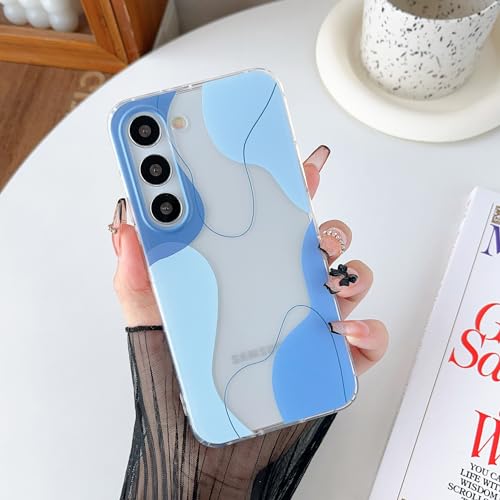 DEFBSC Kompatibel mit Samsung Galaxy S23 Hülle, Transparentes Rückseite Handyhülle Linie Ästhetisch Design Weiche TPU Bumper Stoßfeste Kratzfest Klar Schutzhülle für Samsung Galaxy S23 - Blau DEFBSC Kompatibel mit Samsung Galaxy S23 Hülle, Transparentes Rückseite Handyhülle Linie Ästhetisch Design Weiche TPU Bumper Stoßfeste Kratzfest Klar Schutzhülle für Samsung Galaxy S23 - Blau von DEFBSC
