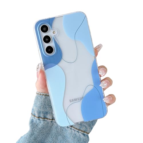 DEFBSC Kompatibel mit Samsung Galaxy S24 Plus Hülle, Transparentes Rückseite Handyhülle Linie Ästhetisch Design Weiche TPU Bumper Stoßfeste Kratzfest Klar Schutzhülle für Samsung Galaxy S24 Plus- Blau DEFBSC Kompatibel mit Samsung Galaxy S24 Plus Hülle, Transparentes Rückseite Handyhülle Linie Ästhetisch Design Weiche TPU Bumper Stoßfeste Kratzfest Klar Schutzhülle für Samsung Galaxy S24 Plus- Blau von DEFBSC