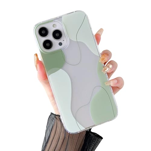 DEFBSC Kompatibel mit iPhone 14 Pro Hülle, Transparentes Rückseite Handyhülle Linie Ästhetisch Design Weiche TPU Bumper Stoßfeste Kratzfest Klar Schutzhülle für iPhone 14 Pro- Grün DEFBSC Kompatibel mit iPhone 14 Pro Hülle, Transparentes Rückseite Handyhülle Linie Ästhetisch Design Weiche TPU Bumper Stoßfeste Kratzfest Klar Schutzhülle für iPhone 14 Pro- Grün von DEFBSC