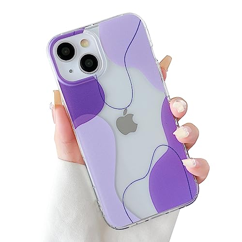 DEFBSC Kompatibel mit iPhone 15 Hülle, Transparentes Rückseite Handyhülle Linie Ästhetisch Design Weiche TPU Bumper Stoßfeste Kratzfest Klar Schutzhülle für iPhone 15 - Lila DEFBSC Kompatibel mit iPhone 15 Hülle, Transparentes Rückseite Handyhülle Linie Ästhetisch Design Weiche TPU Bumper Stoßfeste Kratzfest Klar Schutzhülle für iPhone 15 - Lila von DEFBSC