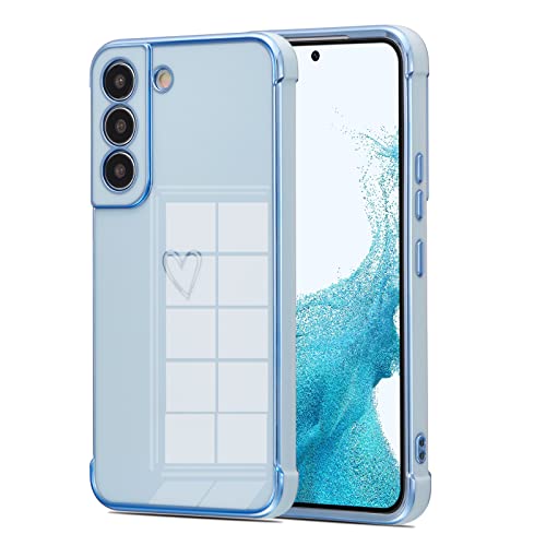 DEFBSC für Samsung Galaxy S22 Hülle, Galvanisierte Liebesherz Telefonhülle, Ultradünn Kratzfest Stoßfeste Weich TPU Schutzhülle mit Herzmuster, für Samsung Galaxy S22 - Blau DEFBSC für Samsung Galaxy S22 Hülle, Galvanisierte Liebesherz Telefonhülle, Ultradünn Kratzfest Stoßfeste Weich TPU Schutzhülle mit Herzmuster, für Samsung Galaxy S22 - Blau von DEFBSC