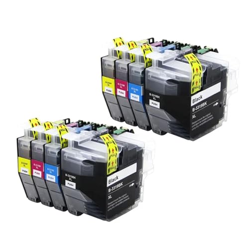 DEFIYAN Kompatible Tintenpatronen LC3319 LC3319XL LC3317 Kompatibel mit Tintenstrahldrucker MFC-J6530DW J6930DW J5330DW J5730DW J6730DW(2 Sets(8PCS)) von DEFIYAN
