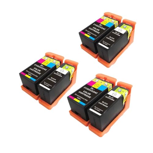 DEFIYAN Tintenpatrone DL21 kompatibel mit V313 V313W V515W P513W P713W V715W Druckern Kompatibel mit 21 22 23 24 Tintenstrahldruck(3 Set 6PCS) von DEFIYAN