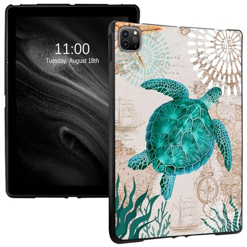 Tablet-Hülle für iPad Pro 12.9 Hülle 6./5./4./3. Generation 2022/2021/2020/2018, schlanke, leichte, stoßfeste weiche TPU-Schutzhülle, weiche Schutzhülle für iPad Pro 12,9 Zoll, blaue Meeresschildkröte von DEGDFSGR