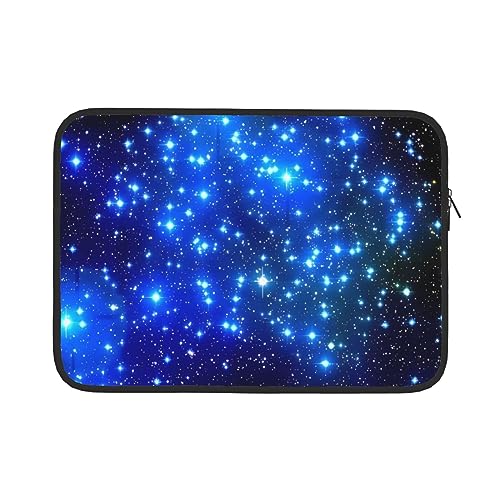 Blau Glänzende Sterne Gedruckt Laptop Sleeve Tasche 13 Zoll Wasserdicht Langlebig Laptop Fall Computer Tragetasche Notebook Tragetasche von DEHIWI