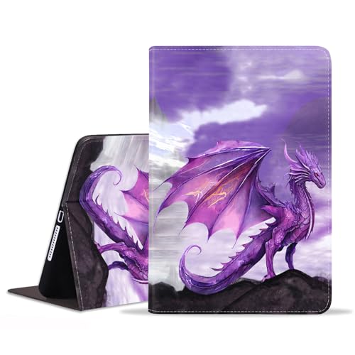 DEHJYYIJUY Schutzhülle für Samsung Galaxy Tab S6 Lite 10,4 Zoll 2022/2020 (SM-P610/P613/P615/P619) – Slim PU Leder Folio Smart Cover mit Auto Wake/Sleep Purple Dragon von DEHJYYIJUY