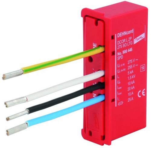 DEHN 900446 DEHNcord DCOR L 2P 275 SO LTG Überspannungsschutz-Ableiter 10 kA 1St. DEHN 900446 DEHNcord DCOR L 2P 275 SO LTG Überspannungsschutz-Ableiter 10 kA 1St. von DEHN