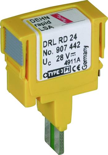 DEHN 907442 Überspannungsableiter DEHNrapid LSA Schutzstecker für 1 Doppelader Un 24V Überspannun von DEHN