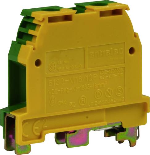 DEHN 910099 Schutzleiterklemme 16/25mm² grün/gelb mit Sockel für Hutschienen 35mm Überspannungss von DEHN