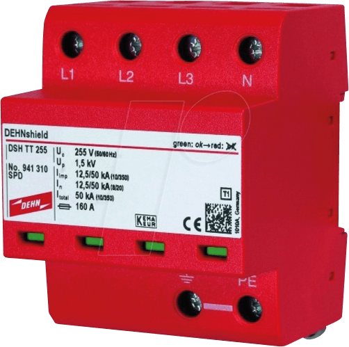DSH TT 255 - Überspannungsschutz (Kombiableiter) Typ 1+2, TT + TN-S von DEHN