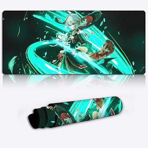 DEHUA Tappetino Mouse Tappetino scrivania XXL Genshin Impact Kaedehara Kazuha Tappetini Mouse Personaggio gioco Tappetino Mouse Laptop gioco grandi dimensioni (11,8x31,49X0,15) pollici von DEHUA