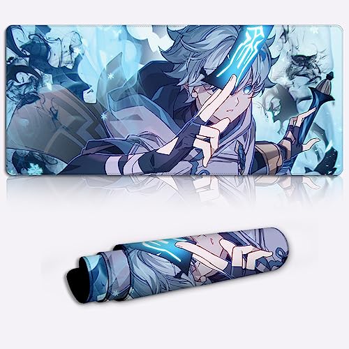 DEHUA Tappetino per tastiera Genshin Impact Chongyun XXL Game pad Tappetini per scrivania grandi Personaggio del gioco Tappetino per Mouse da gioco esteso (11,8x31,49X0,15) pollici von DEHUA