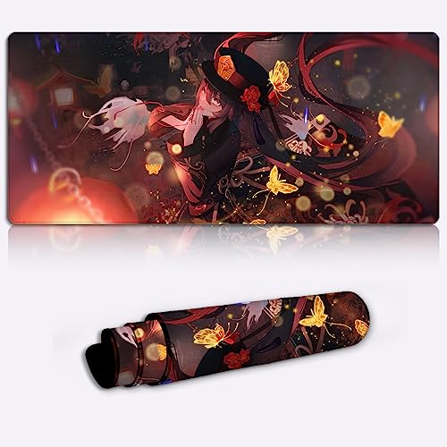 Personaggio del gioco personalizzato esteso Genshin Impact Hu Tao Mousepad Tastiera estesa Tappetino per Mouse XL (13,77x23,6X0,15) von DEHUA