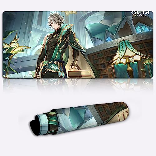 Personalizzato Extended XL Genshin Impact gioco di avventura Mousepad Alhaitham Extended Mouse Pad Con (13.77x23.6X0.15) von DEHUA