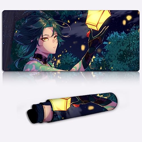 Sottomano XXL Genshin Impact Xiao Tappetini per Mouse personalizzati Personaggio del gioco Tastiera per Mouse pad (11,8x31,49X0,15) Tappetino antiscivolo von DEHUA