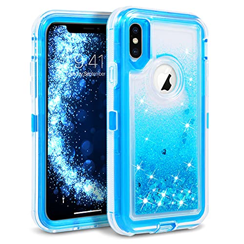 DEIOKL Treibsand-Hülle für iPhone 12 11 Pro XS Max X XR 8 7 6 Plus Abdeckung 360 Stoßfeste TPU PC Liquid Protect- Handyhüllen , blau, für iPhone XR DEIOKL Treibsand-Hülle für iPhone 12 11 Pro XS Max X XR 8 7 6 Plus Abdeckung 360 Stoßfeste TPU PC Liquid Protect- Handyhüllen , blau, für iPhone XR von DEIOKL