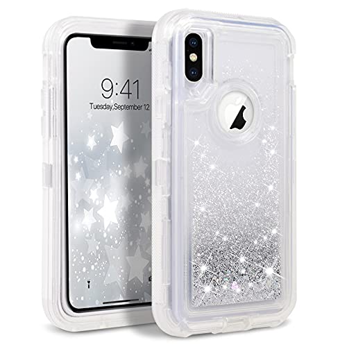 DEIOKL Treibsand Hülle für iPhone 12 11 Pro XS Max X XR 8 7 6 Plus Abdeckung 360 Stoßfeste TPU PC Liquid Protect Telefonhüllen, Silber, für 6Plus oder 6sPlus DEIOKL Treibsand Hülle für iPhone 12 11 Pro XS Max X XR 8 7 6 Plus Abdeckung 360 Stoßfeste TPU PC Liquid Protect Telefonhüllen, Silber, für 6Plus oder 6sPlus von DEIOKL