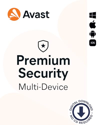 Avast Premium Security 2024 - Antivirenschutz für Windows, MacOS, iOS und Android | 10 Geräte | 1 Jahr | PC/Mac | BOX von DEISATECH