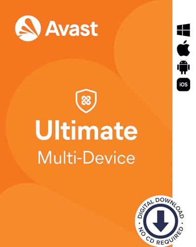 Avast Ultimate 2024 - Antivirenschutz im Paket mit Avast SecureLine VPN und Avast Cleanup Premium - für Windows, macOS, iOS und Android | 10 Geräte | 1 Jahr | PC/Mac | BOX von DEISATECH