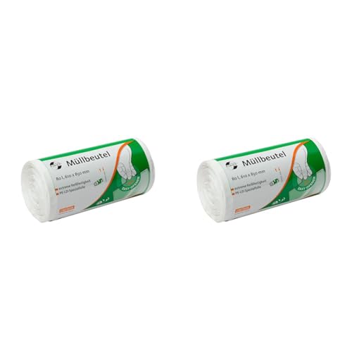 DEISS FIRST Müllbeutel DEISS FIRST PLUS weiß 80 L, 50 Stück (Packung mit 2) von DEISS FIRST