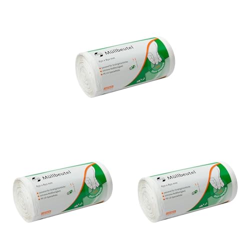 Müllbeutel DEISS FIRST PLUS weiß 85 L, 50 Stück (Packung mit 3) von DEISS FIRST