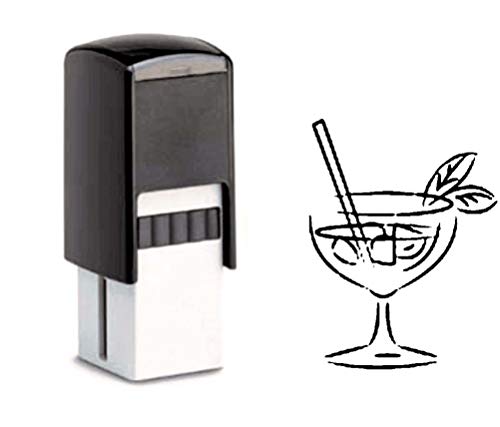 Bonuskartenstempel Stempel mit Motiv - Cocktail Getränk - für Bonuskarte 10x10mm von DEKO-LANDO