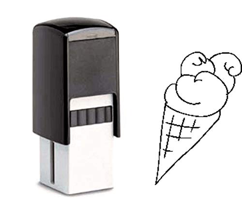 Bonuskartenstempel Stempel mit Motiv - Eiscreme Eistüte Eis - für Bonuskarte 10x10mm von DEKO-LANDO