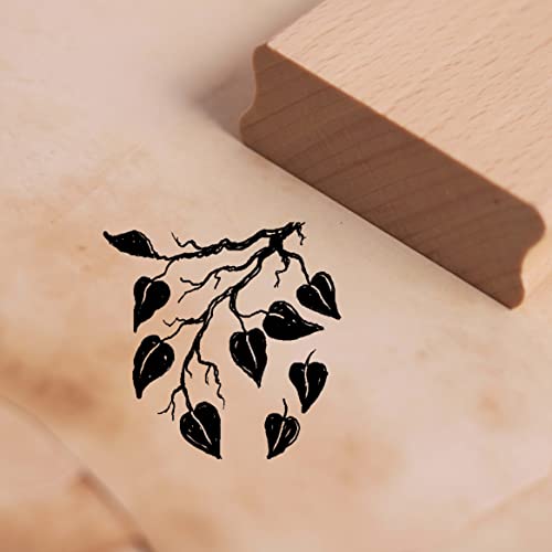Motivstempel Zweig mit Blättern Stempel Linde Lindenblätter 38 x 38 mm von DEKO-LANDO