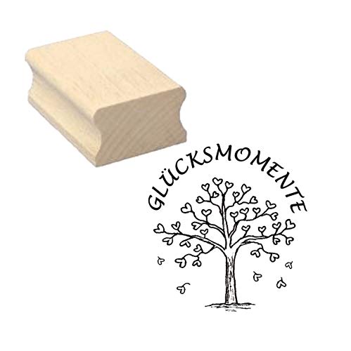 Stempel Glücksmomente - Herz Baum - 40 x 40 mm von DEKO-LANDO