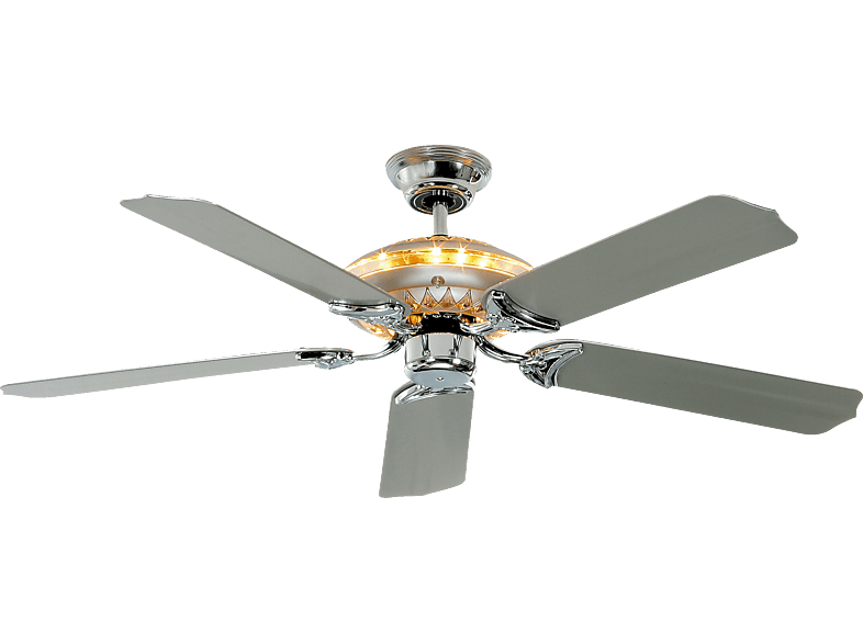 DEKO BC 822 Deckenventilator Silbergrau/Chrom (50 Watt) von DEKO