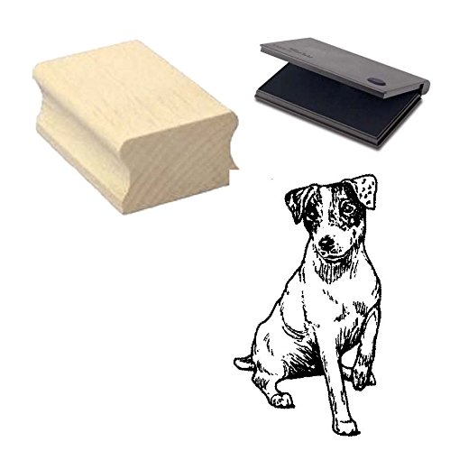 « JACK RUSSEL TERRIER » Motivstempel mit Kissen Scrapbooking - Embossing - Basteln - Hund von DEKOLANDO