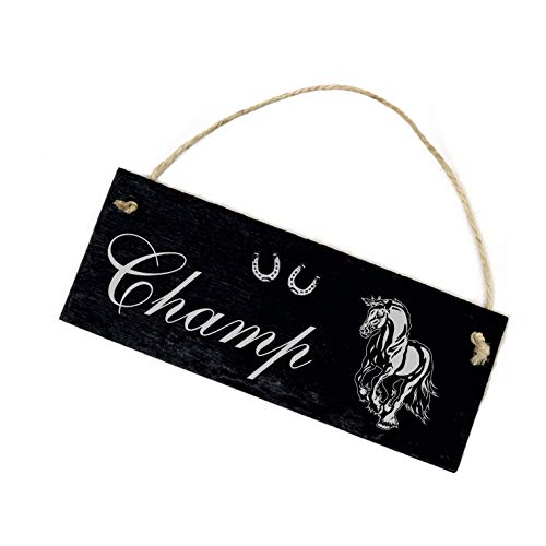 Schild Schiefer Stalltafel Gravur - Friese - Pferd Name Boxenschild 22x8cm Schild Schiefer Stalltafel Gravur - Friese - Pferd Name Boxenschild 22x8cm von DEKOLANDO