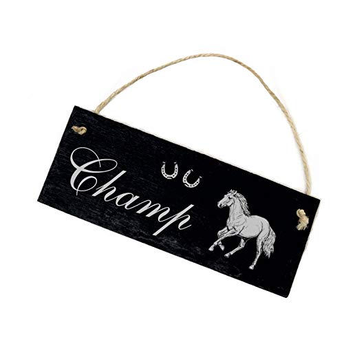 Schild Schiefer Stalltafel Gravur - Haflinger - Pferd Name Boxenschild 22x8cm Schild Schiefer Stalltafel Gravur - Haflinger - Pferd Name Boxenschild 22x8cm von DEKOLANDO